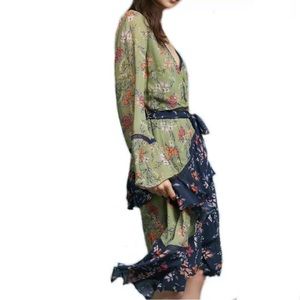 Love Sam Williston Floral Print Wrap Dress